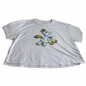 Buttercup Toy Story Disney White w Pink Spots Furry Whimsy T-Shirt Women's 2XL
